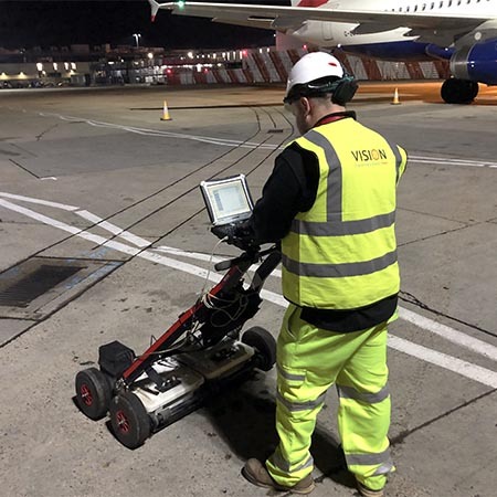 heathrow airport, pas128 survey, gpr survey