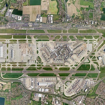 heathrow airport aerial view